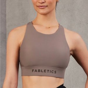 Fabletics No-bounce sports bra size M smokey color